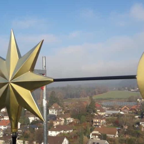 10 Kirchturm Münsingen Wetterfahne